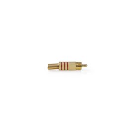 CAGP24900RD Nedis Cinch Stecker Metall Goldbeschichtet 10 Stück Pack. Rot Produktbild