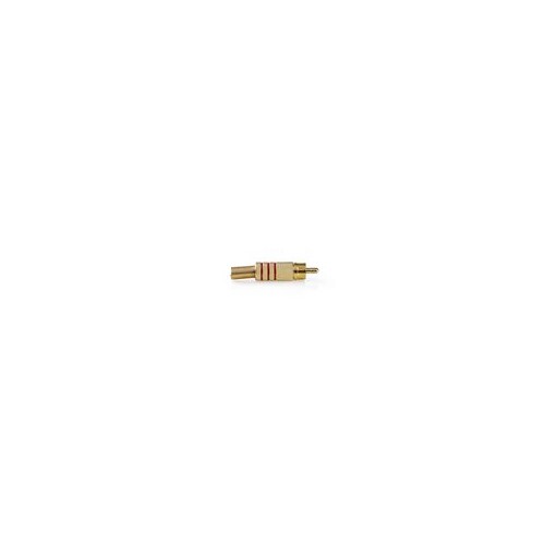 CAGP24900RD Nedis Cinch Stecker Metall Goldbeschichtet 10 StÃŒck Pack. Rot Produktbild Front View L