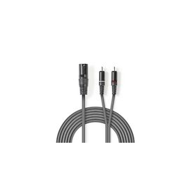 COTH15200GY15 Nedis XLR Audiokabel | XLR 3 Pol Stecker   2x Cinch Stecker | 1,5  Produktbild