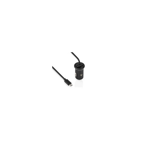 CCHAM240ABK Nedis Kfz Ladegerät | 2,4 A | Festkabel | Micro USB | Schwarz Produktbild Front View L