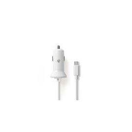 CCHAM240AWT Nedis Kfz Ladegerät | 2,4 A | Festkabel | Micro USB | Weiß Produktbild