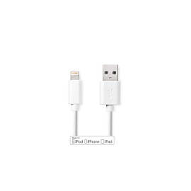 CCGB39300WT10 Nedis Daten und Ladekabel USB A Stecker - Apple Lightning 1m Weiß Produktbild