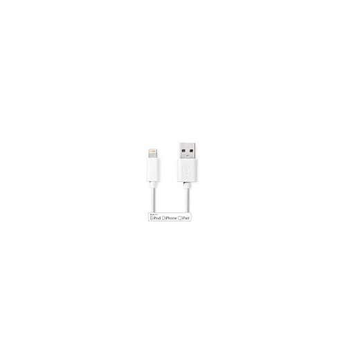 CCGB39300WT10 Nedis Daten und Ladekabel USB A Stecker - Apple Lightning 1m Weiß Produktbild Front View L