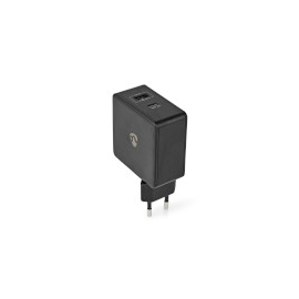 WCPD45W100BK Nedis Netzladegerät | 3,0 A | USB/USB C | Stromversorgung: 45 W | S Produktbild