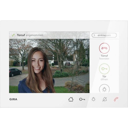 120903 Gira Wohnungsstation Video AP 7 Türko Reinweiß Produktbild Front View L