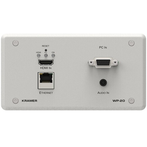 601521 Kramer WP-20E-W - Kramer 4K Wand-Anschlussfeld Produktbild