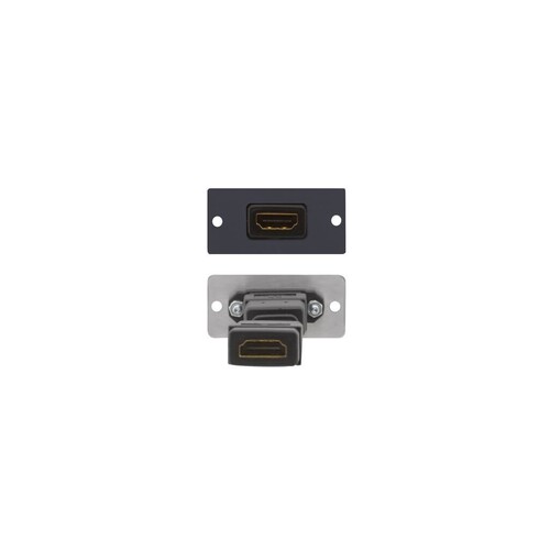 601732 Kramer W HDMI W HDMI Anschlussfeld mit Kabelpeitsche, weiß Produktbild Front View L