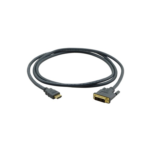 603756 Kramer C HM/DM 0.5 HDMI zu DVI Anschlusskabel Stecker / Stecker, 0,2m Produktbild Front View L