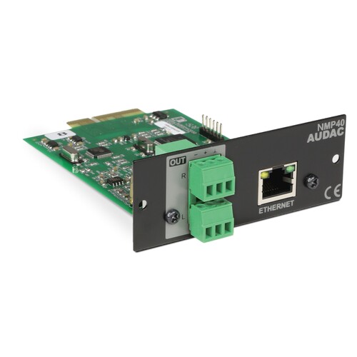 604245 Audac NMP40 Audio Streaming Sourcecon Modul, Spotify-Unterstützung Produktbild Front View L