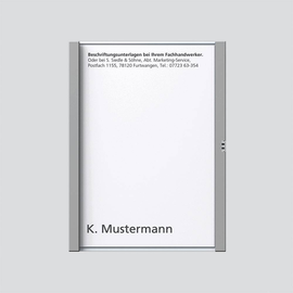 200029036-00 Siedle Namensschild kpl. TM 611 1 TM titan-metallic Produktbild front M