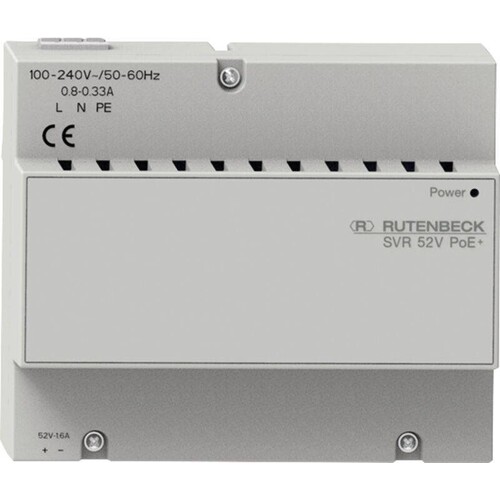 23510304 Rutenbeck RUTENBECK PoE+ SV 52 V 48 W REG Produktbild Front View L