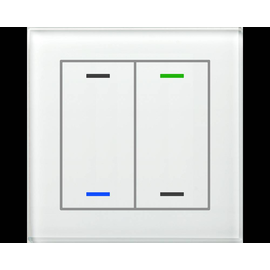 BE-GTL2TW.01 MDT Glastaster II Light 2 fach RGB W mit Temperatursensor, Weiß, Produktbild