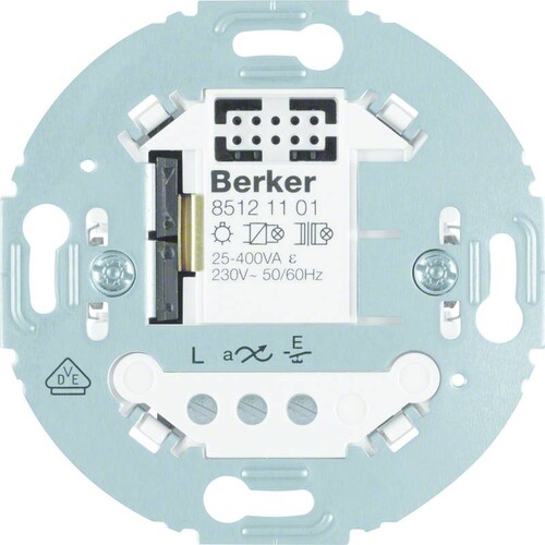 85121101 Berker BERKER .net Universal Schalteinsatz 1fach mit runder Tragplat Produktbild Front View L
