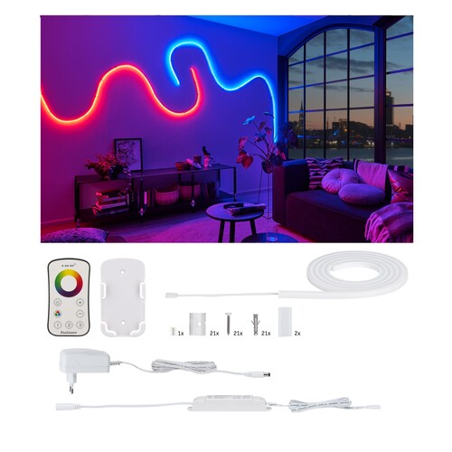 70965 Paulmann FN MaxLED Flow Basisset 1,5m RGB Funk Produktbild Back View L