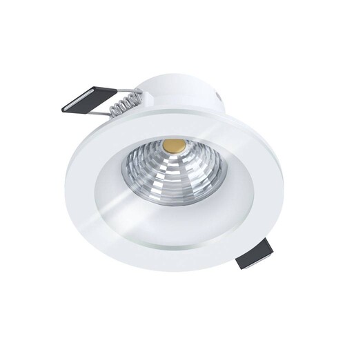 98238 Eglo LED EINBAULEUCHTE 1 FLAMMIG 7W/400LM ALU WEISS DM88MM DIMMBAR IP44 Produktbild Front View L