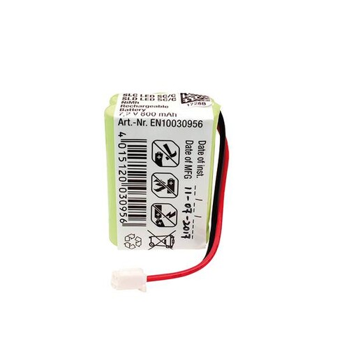 EN10030956 Esylux SLC SLD SC/C Ersatzakku NiMh 7,2 V / 0,8 Ah, Notlich Produktbild Front View L