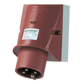 348 Mennekes MENNEKES CEE Wandgerätestecker 32A 4p 400V 6h IP44 Produktbild front M