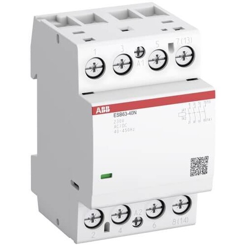 1SAE351111R0640 ABB Installationsschütz ESB63-40N-06 230VDC 63A 4-Richtung inst. Produktbild Front View L