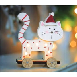 524192 Hellum LED Holz Katze stehend Produktbild