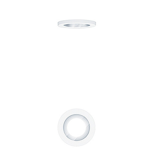 60800781 Zumtobel PANOS INF/EVO IP54 GLAS CLEAR R68 WH Vorsatz, klar Produktbild