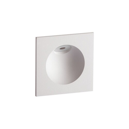 57381-W Leuchtwurm EL Alone-230V-IP54 quadratisch weiss 80x80 Produktbild Front View L