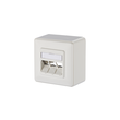 130B20D30002KE Metz Connect Keystone Anschlussdose AP 3 Port reinweiß RAL901 Produktbild