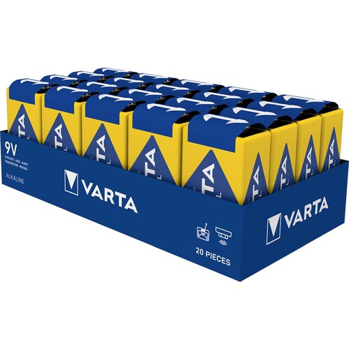 04022211111 Varta Industrial Pro 4022 9V Batterie (VPE 20 Stk.) Produktbild Front View L