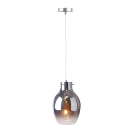 15600/18-A Leuchtwurm HL     TUNICA 1fl/verchromt/Glas grau transparent dm1 Produktbild