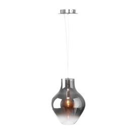 15600/28-A Leuchtwurm HL     TUNICA 1fl/verchromt/Glas grau transparent dm2 Produktbild