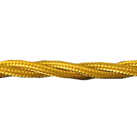 20295/3-1-G Leuchtwurm COMPO CABLE NUR Textilkabel gedreht 3 polig/gold 3 Produktbild front M