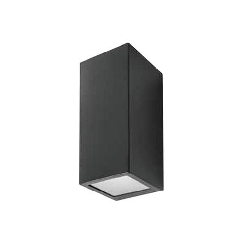 86539/22-S Leuchtwurm WL     AFRODITA CUBE   GU10 2fl/Up  & Down/schwarz/Glas Produktbild Front View L