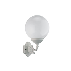 93630/43-W Leuchtwurm WL AMALFI 1fl/weiß/Glas opal dm250/H430/AL340mm/f Produktbild front M