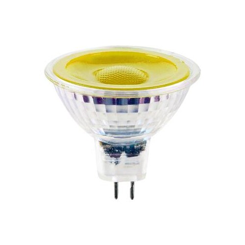 38293 Scharnberger+H. LED MR16 GU5,3 12V 5W 180Lm gelb 38° Produktbild Front View L