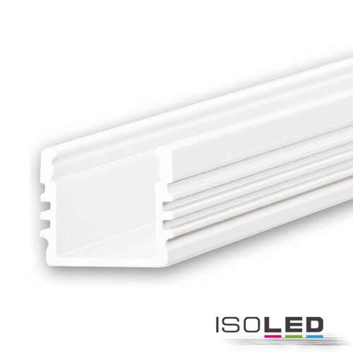 113080 Isoled LED Aufbauprofil SURF12 Aluminium pulverbeschichtet weiß RAL 90 Produktbild Front View L