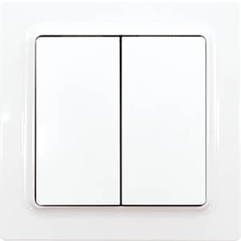 30055685 Eltako F4T55EB wg Funk 4 Kanal Taster 55er E Design reinweiß glänzend Produktbild front M