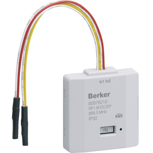 85876210 Berker BERKER KNX RF Tasterschnittstelle 2fach Batterieverso Produktbild Front View L