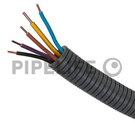 1210023187 Pipelife PX20Ye5x1,5 TR 300 g/g,bl,br,sw,vi vorverdrahteter Schlauch Produktbild front M