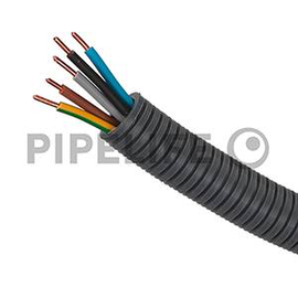 1210033197 Pipelife PX20Ye5x2,5 TR 300 g/g,bl,br,sw,gr vorverdrahteter Schlauch Produktbild front M