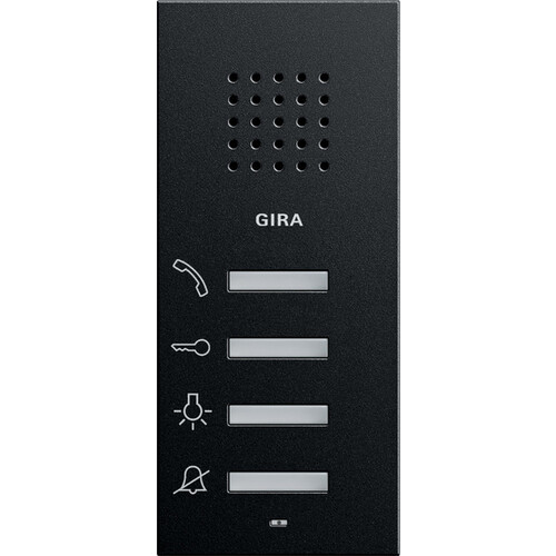 1250005 Gira Wohnungsstation AP System 55 Schwarz m Produktbild Front View L