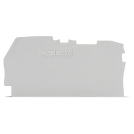 2102-1291 Wago Abschluss  und Zwischenplatte 0,8 mm dick, grau Produktbild