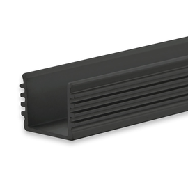 113174 Isoled LED Aufbauprofil SURF12 BORDERLESS Aluminium schwarz eloxiert R Produktbild front M
