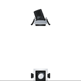 60816934 Zumtobel PANOS INF Q68V 10W LED927 LDO FL BK WH Produktbild front M