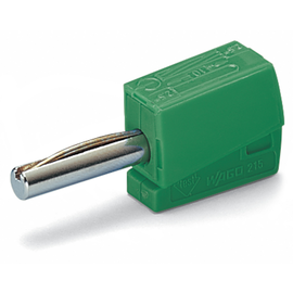 215-411 Wago Bananenstecker,für Buchsendurchmesser 4 mm,grün Produktbild front M