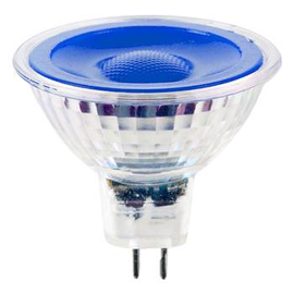 38295 Scharnberger+H. LED MR16 GU5,3 12V 5W 25Lm blau 38° Produktbild