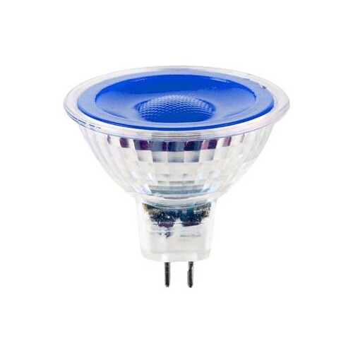 38295 Scharnberger+H. LED MR16 GU5,3 12V 5W 25Lm blau 38° Produktbild Front View L