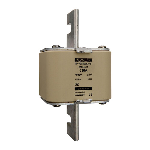 NH4GG50V630-8 MERSEN NH-Sicherung gG Gr.4 500VAC/250VDC 630A spgfü SKM Produktbild Front View L