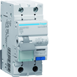 ADG563D Hager FI/LS 1P+N 10kA C-13A 30mA Typ A-G FI/LS Kombischalter C13/1N/0,03 Produktbild front S