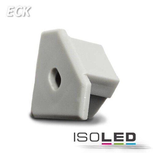 111385 Isoled Endkappe für Profil ECK10 silber, inkl. Kabeldurchführung Produktbild Front View L