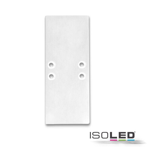 113611 Isoled Endkappe EC66 Aluminium weiß RAL9010 für Profil 2SIDE, 2 STK, i Produktbild Front View L