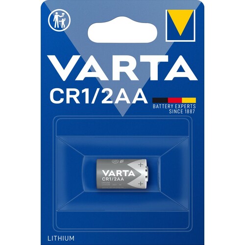 06127101401 Varta VARTA LITHIUM CR1/2 AA 3V Blister 1 Produktbild Front View L